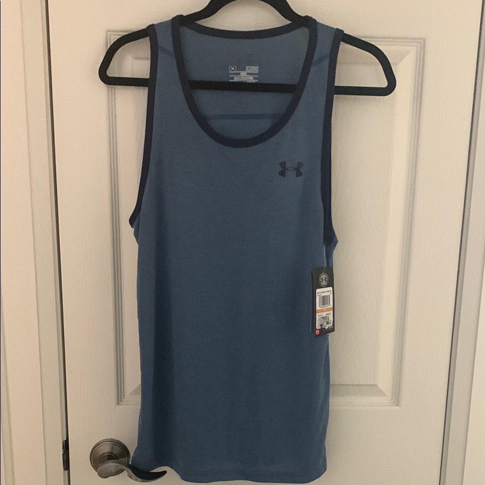 Under Armour Men's Threadborne Blue Tank Top